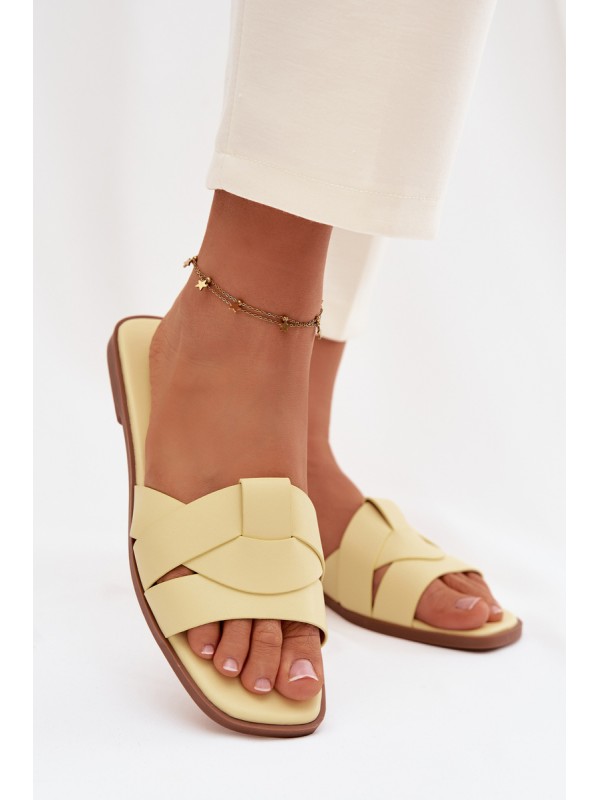 Women's Flat Yellow Strappy Sandals Marissae