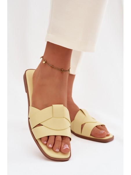 Women's Flat Yellow Strappy Sandals Marissae