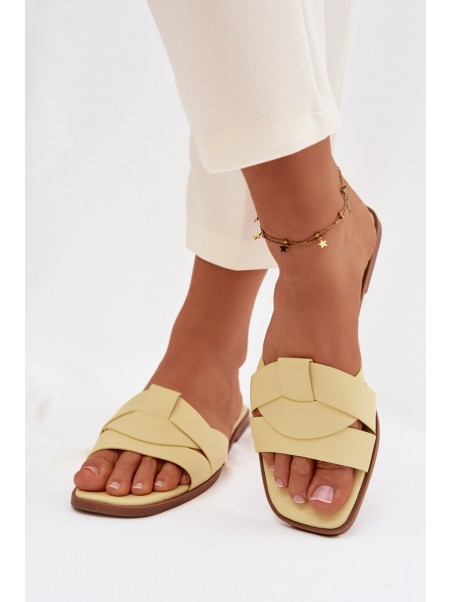 Women's Flat Yellow Strappy Sandals Marissae