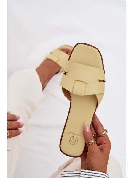 Women's Flat Yellow Strappy Sandals Marissae