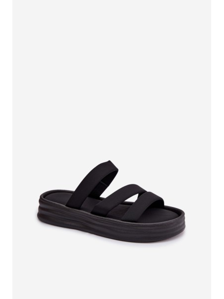 Material Women's Platform Sandals With Straps Black Liorine