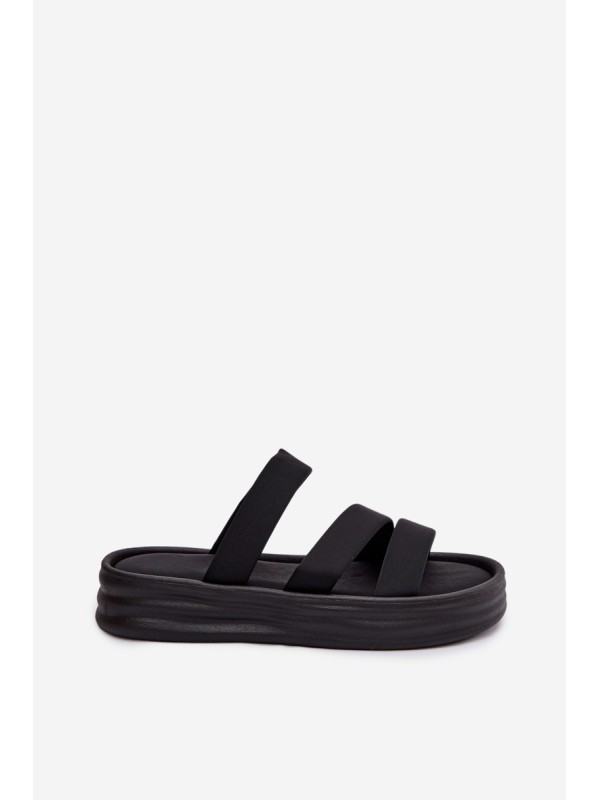 Material Women's Platform Sandals With Straps Black Liorine