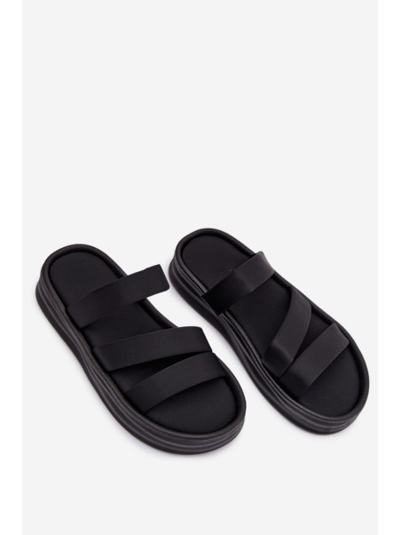 Material Women's Platform Sandals With Straps Black Liorine