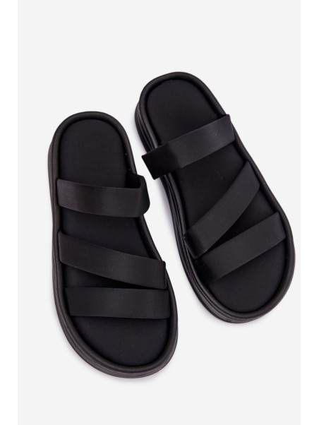 Material Women's Platform Sandals With Straps Black Liorine