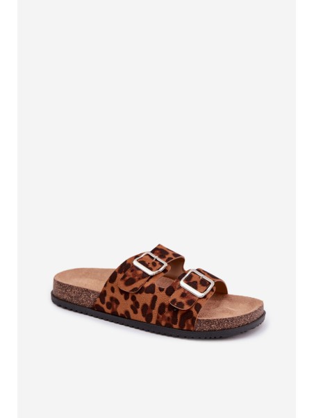 Women's Slippers With Straps Leopard Oliena
