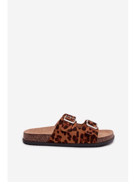 Women's Slippers With Straps Leopard Oliena