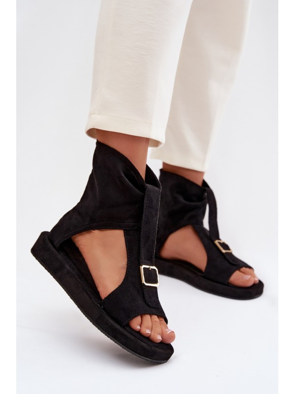 Women's Sandals With Upper Black Coralya