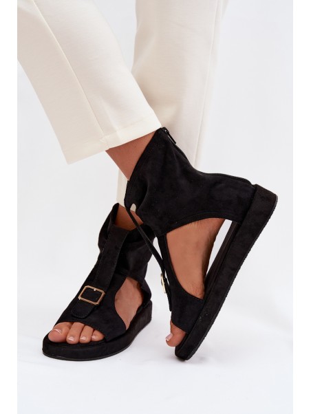 Women's Sandals With Upper Black Coralya
