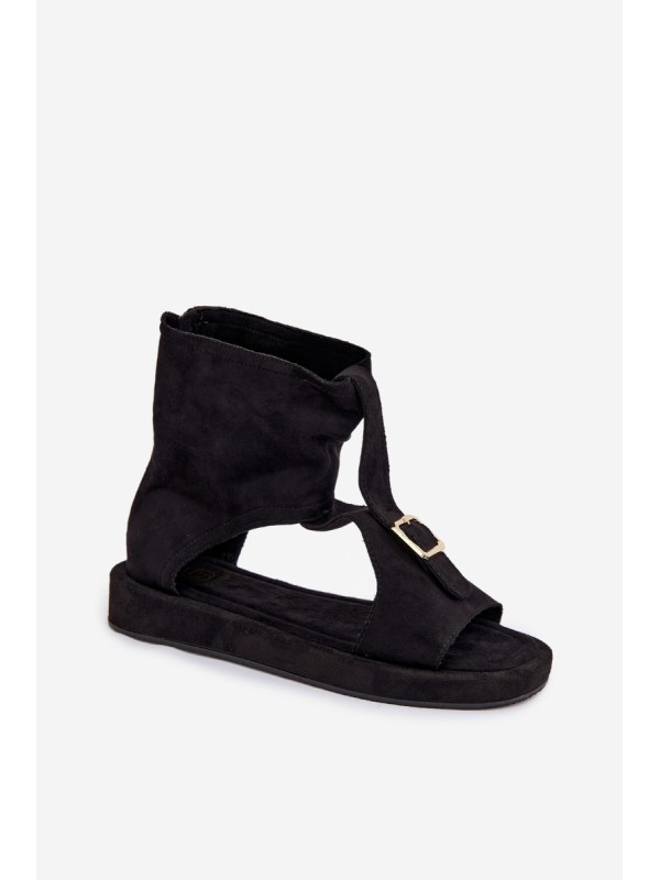 Women's Sandals With Upper Black Coralya