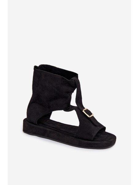 Women's Sandals With Upper Black Coralya