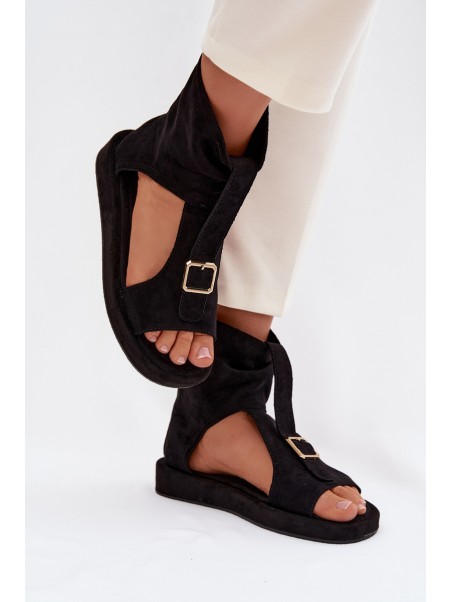 Women's Sandals With Upper Black Coralya