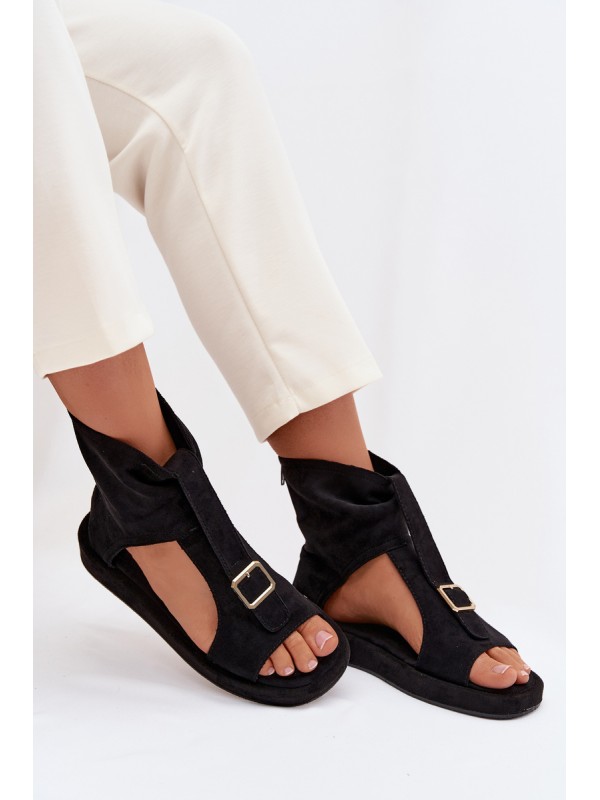 Women's Sandals With Upper Black Coralya