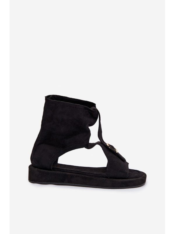 Women's Sandals With Upper Black Coralya