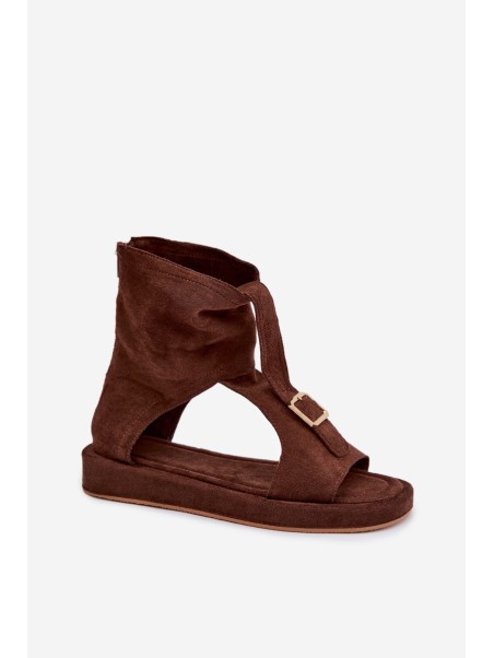 Women's Sandals With Ankle Strap Chocolate Coralya