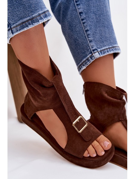 Women's Sandals With Ankle Strap Chocolate Coralya