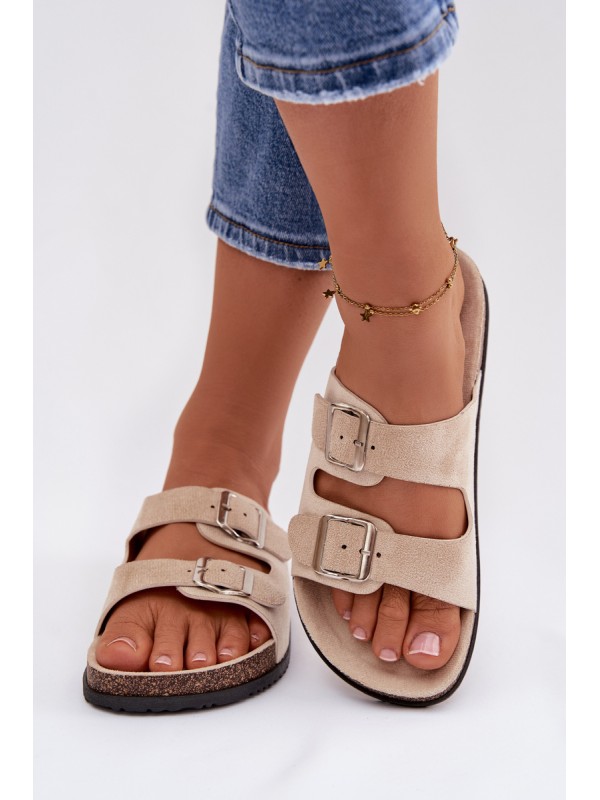 Women's Light Beige Slides Oliena