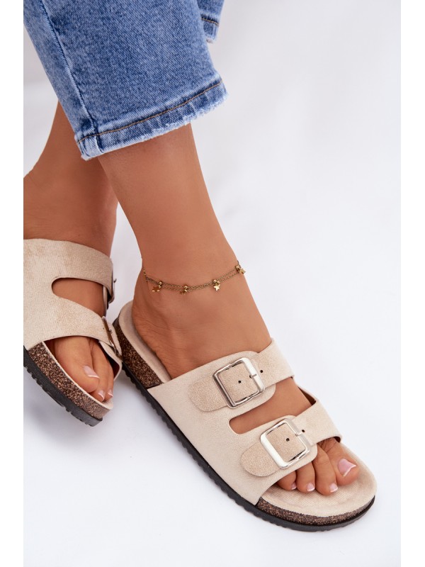 Women's Light Beige Slides Oliena