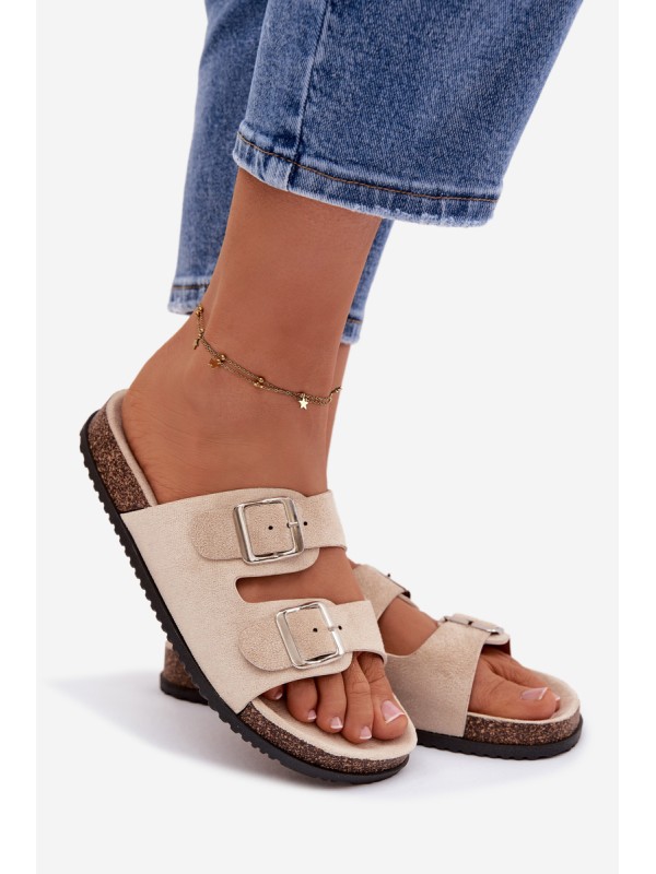 Women's Light Beige Slides Oliena