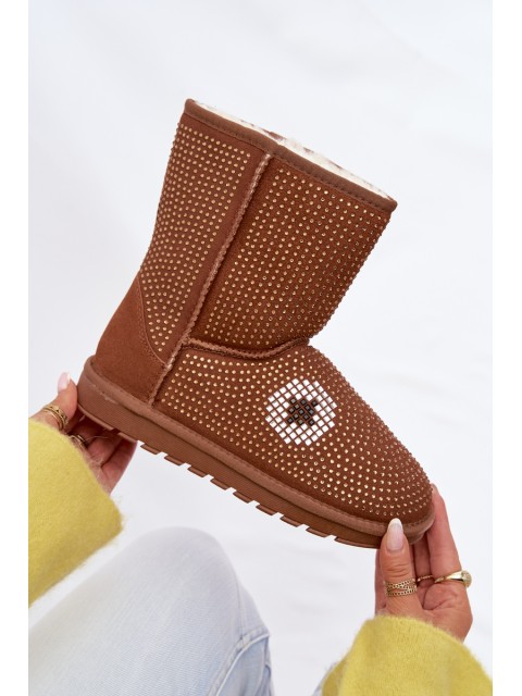 Decorated High Women's Snow Boots Camel Galivra