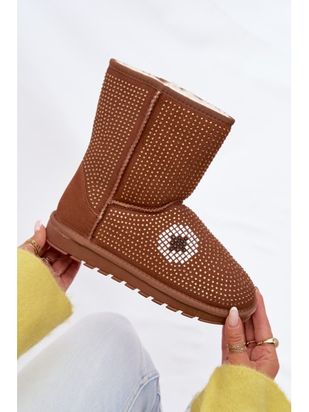 Decorated High Women's Snow Boots Camel Galivra