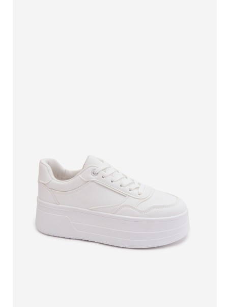 Women's Sneakers With Chunky Platform White Feressa