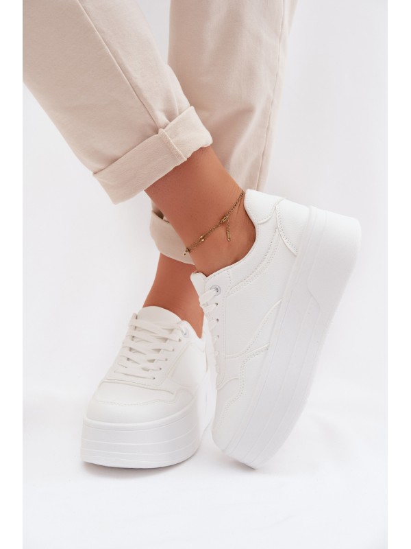 Women's Sneakers With Chunky Platform White Feressa