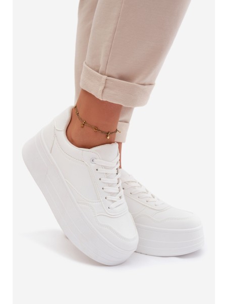 Women's Sneakers With Chunky Platform White Feressa