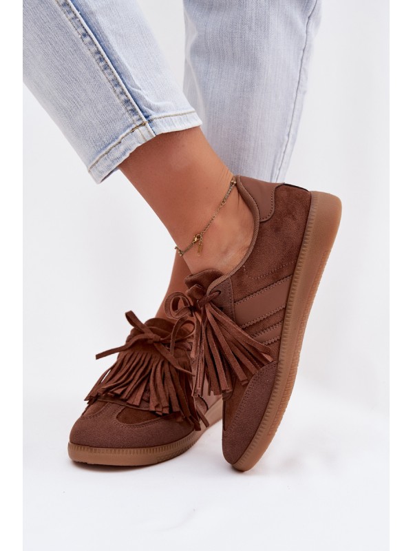 Women's Sneakers With Fringes Brown Dorivelle 2