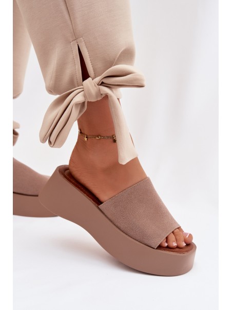 Women's Platform Sandals Dark Beige Liorisse