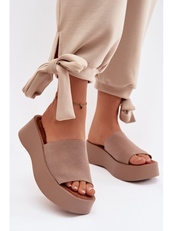 Women's Platform Sandals Dark Beige Liorisse