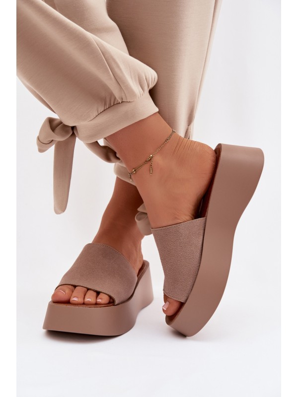 Women's Platform Sandals Dark Beige Liorisse