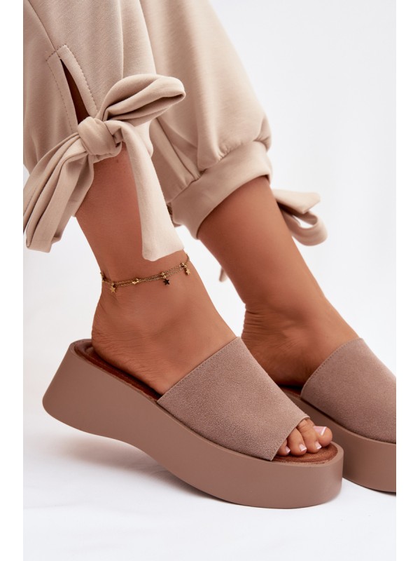 Women's Platform Sandals Dark Beige Liorisse