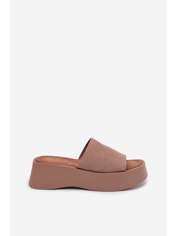 Women's Platform Sandals Dark Beige Liorisse