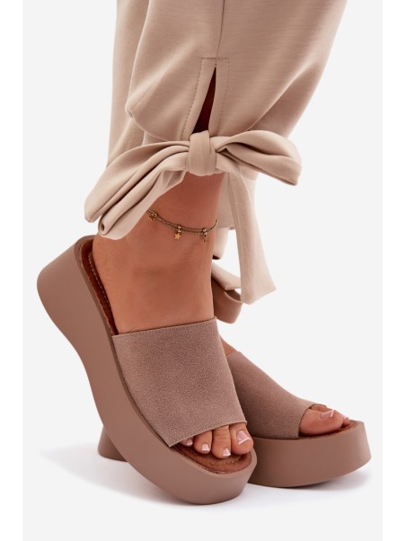 Women's Platform Sandals Dark Beige Liorisse