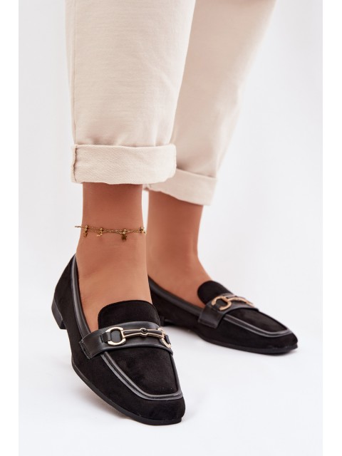 Women's Loafers Moccasins with Decoration Black Palerina 2