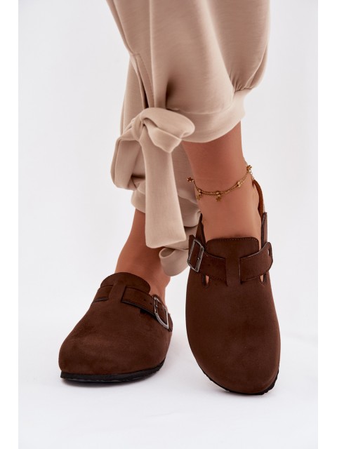 Women's Chodaki Slides With Buckle Chocolate Delirisse 2