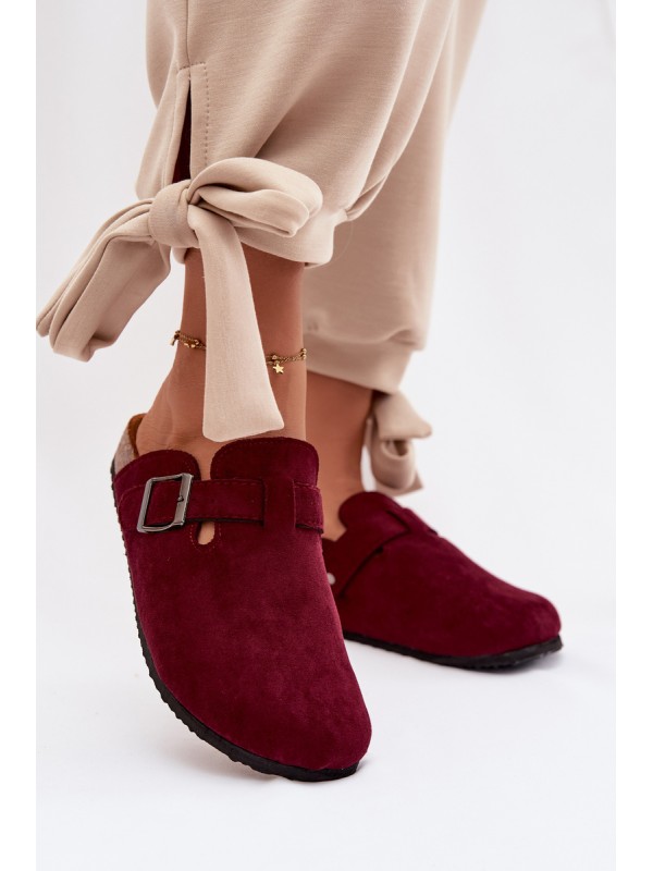Women's Clogs with Buckle Burgundy Delirisse 2