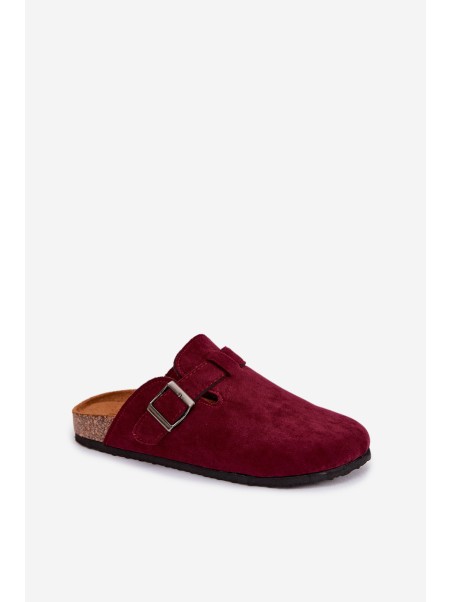 Women's Clogs with Buckle Burgundy Delirisse
