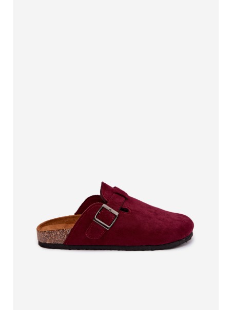 Women's Clogs with Buckle Burgundy Delirisse