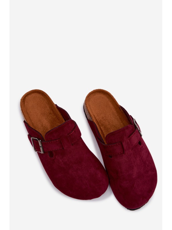 Women's Clogs with Buckle Burgundy Delirisse