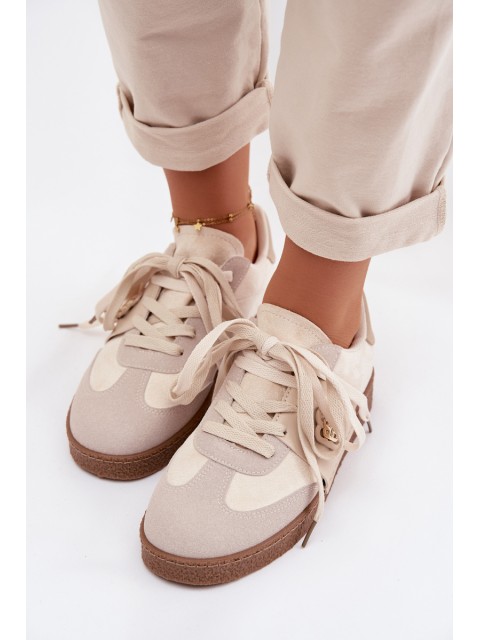 Women's Sneakers With Decorative Detail Beige Kalirina