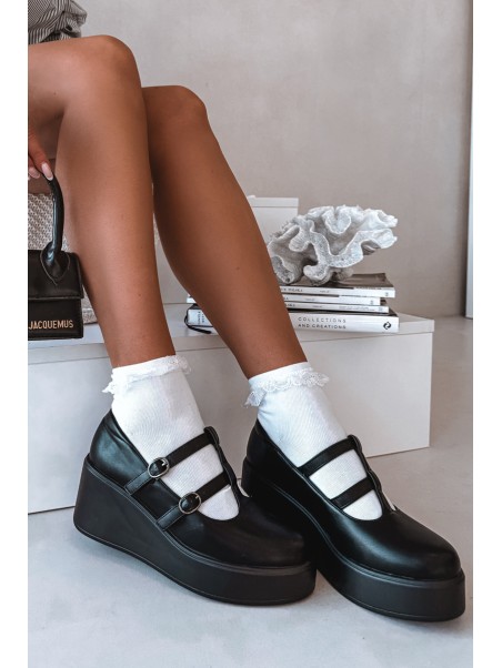 Women's Platform Shoes With Straps Black Jesivelle