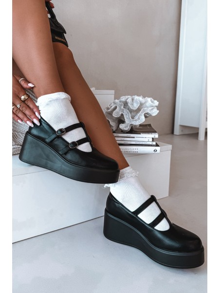Women's Platform Shoes With Straps Black Jesivelle