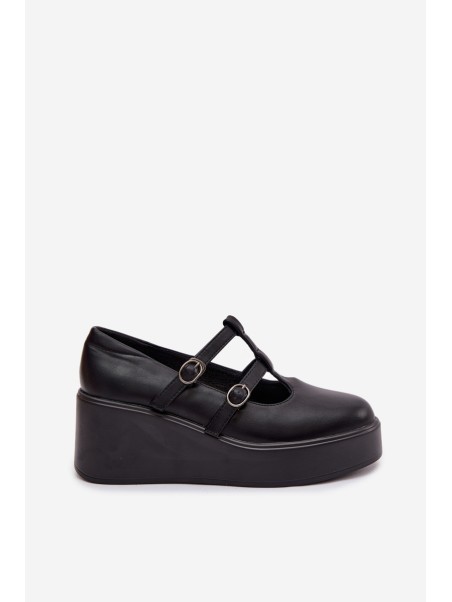 Women's Platform Shoes With Straps Black Jesivelle