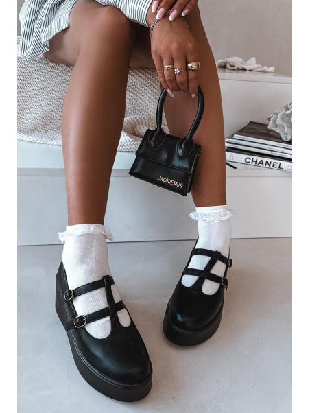 Women's Platform Shoes With Straps Black Jesivelle