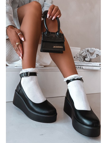 Women's Platform Shoes with Strap Black Belvissa