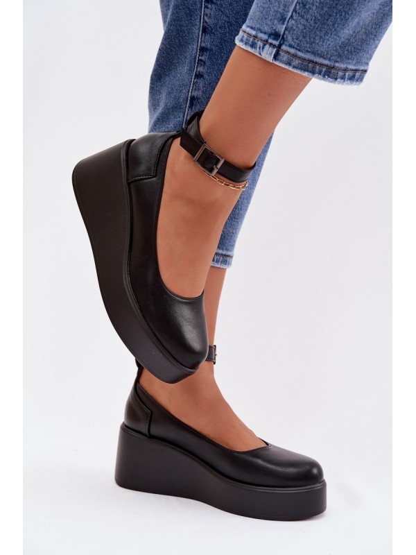Women's Platform Shoes with Strap Black Belvissa