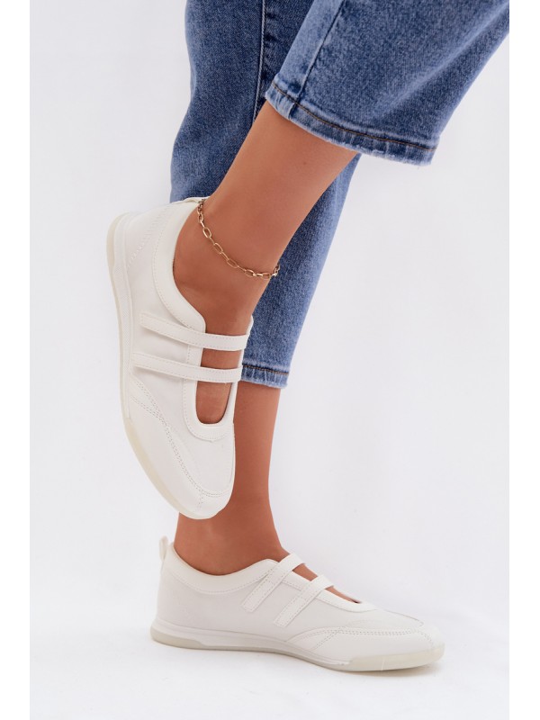 Women's Sport Ballerinas With Straps White Farvessa