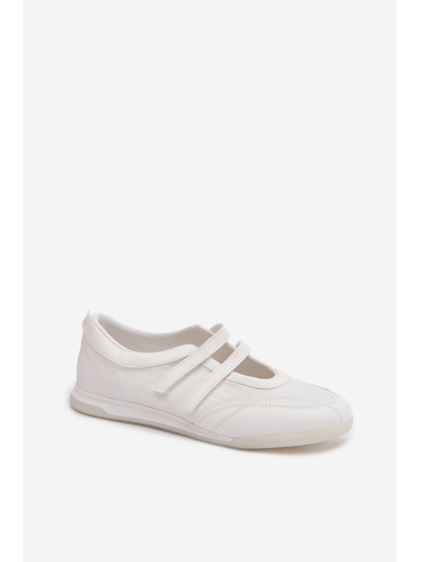 Women's Sport Ballerinas With Straps White Farvessa