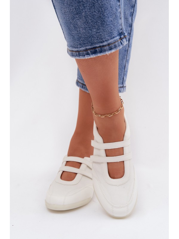 Women's Sport Ballerinas With Straps White Farvessa
